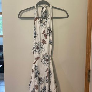 Cute floral dress - halter, tie in back with peek a boo sides